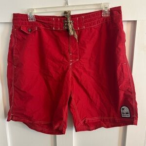 Howler Brothers red Men’s swim board trunks size 38